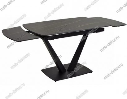 Стол ALATRI 120 MATT GOLDEN BLACK SINTERED STONE / BLACK — фото 4