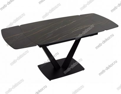 Стол ALATRI 120 MATT GOLDEN BLACK SINTERED STONE / BLACK — фото 5