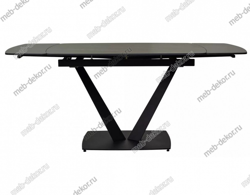 Стол ALATRI 120 MATT GOLDEN BLACK SINTERED STONE / BLACK