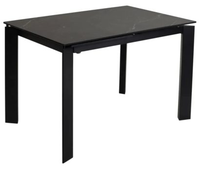 Стол CORNER 120 MATT BLACK MARBLE SOLID CERAMIC / BLACK — фото 1