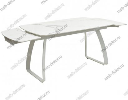 Стол LUGO 140 GLOSS STATUARIO WHITE SINTERED STONE/ WHITE — фото 7