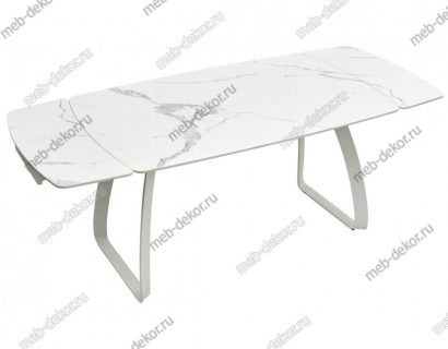 Стол LUGO 140 GLOSS STATUARIO WHITE SINTERED STONE/ WHITE — фото 10
