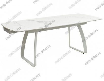 Стол LUGO 140 GLOSS STATUARIO WHITE SINTERED STONE/ WHITE — фото 8