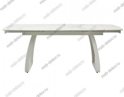 Стол LUGO 140 GLOSS STATUARIO WHITE SINTERED STONE/ WHITE — фото 5
