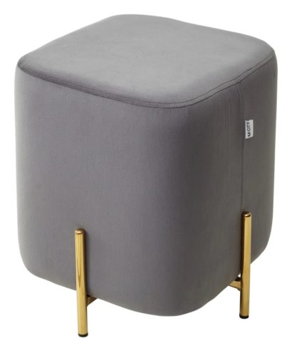 Пуф для гостиной ARES BLUVEL-14 GREY / GOLD — фото 1