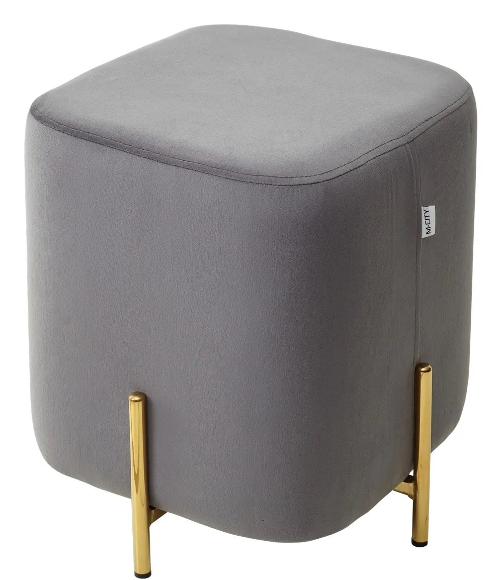 Пуф для гостиной ARES BLUVEL-14 GREY / GOLD
