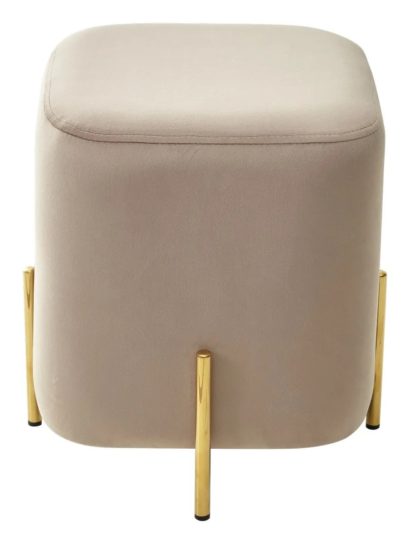 Пуф для гостиной ARES BLUVEL-40 BEIGE / GOLD — фото 3