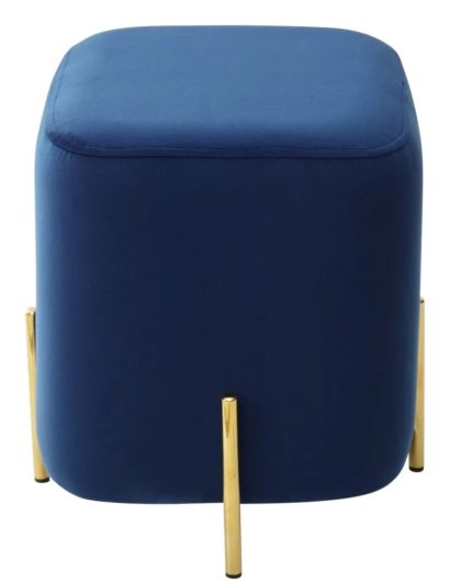 Пуф для гостиной ARES BLUVEL-86 NAVY BLUE / GOLD — фото 3