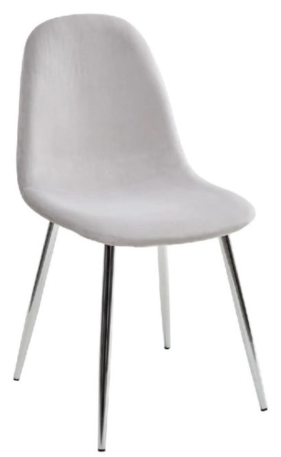 Стул PESCARA UF910-02 LIGHT GREY, велюр — фото 1