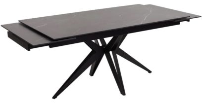Стол FORIO 160 MATT BLACK MARBLE SINTERED STONE/ BLACK — фото 4