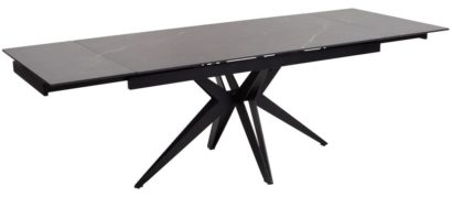 Стол FORIO 160 MATT BLACK MARBLE SINTERED STONE/ BLACK — фото 2