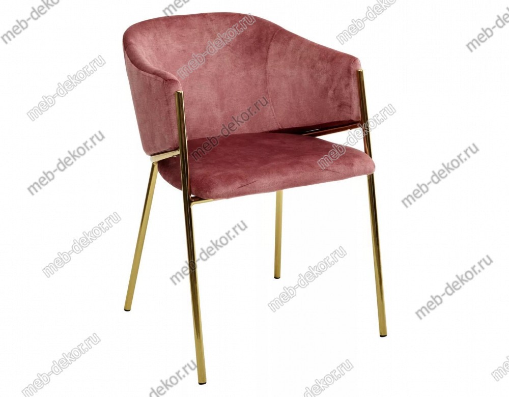 Стул DILL PK6015-20 (VBP220) античный брусничный, велюр/ золотой каркас