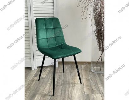 Стул BARI UF910-13 GREEN, велюр / черный каркас — фото 2