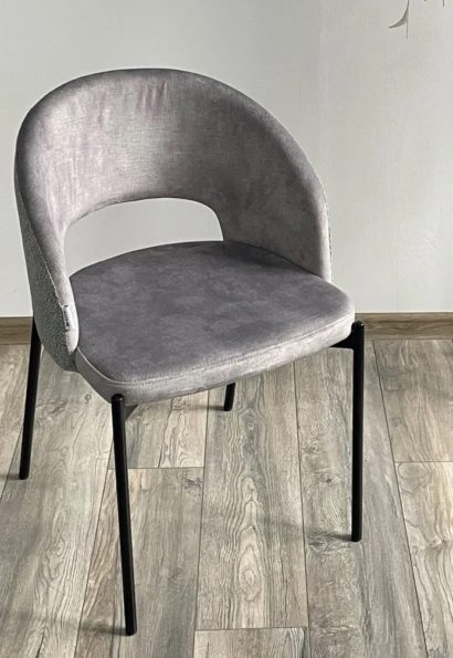 Стул AGNES PK6015-03 (VBP203) античный серебристо-серый / TRF-08 теплый серый, черный каркас — фото 4