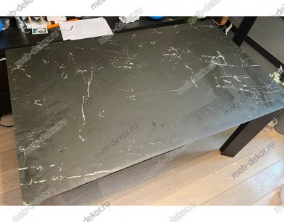 Стол CREMONA 140 KL-116 Черный мрамор матовый, итальянская керамика/ черный каркас — фото 4