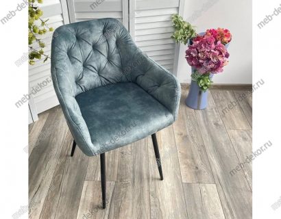 Стул PERU PK6015-15 GREY GREEN античный серо-зеленый, велюр — фото 3