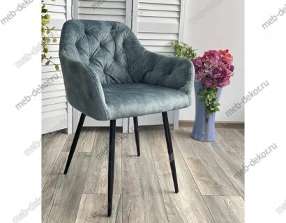 Стул PERU PK6015-15 GREY GREEN античный серо-зеленый, велюр — фото 2