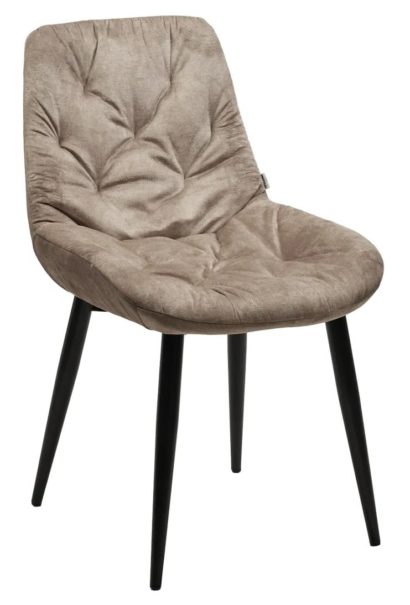 Стул VESTA PK6015-10 (VBP210) античный бежевый, велюр / черный каркас — фото 1