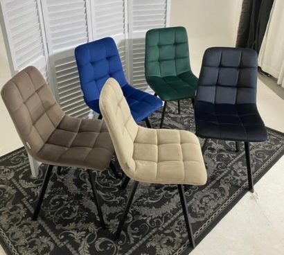 СТУЛ CHILLI SQUARE BLUVEL-78 GREEN, ВЕЛЮР — фото 4
