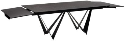 Стол RIETI 200 NERO KL-116 Черный мрамор матовый, итальянская керамика/ черный каркас — фото 9
