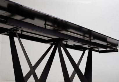 Стол RIETI 200 NERO KL-116 Черный мрамор матовый, итальянская керамика/ черный каркас — фото 4