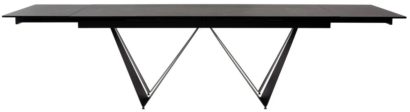Стол RIETI 200 NERO KL-116 Черный мрамор матовый, итальянская керамика/ черный каркас — фото 5