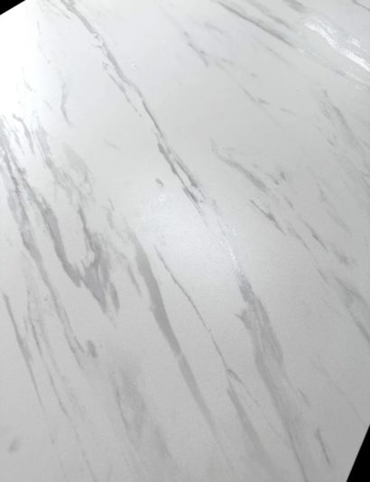 Стол МАТЕРА (MATERA) 160 цвет KL-99 Белый мрамор матовый, итальянская керамика/ ЧЕРНЫЙ, ®DISAUR — фото 2