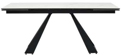 Стол FONDI 180 MARBLES KL-99 Белый мрамор матовый, итальянская керамика/ черный каркас — фото 6