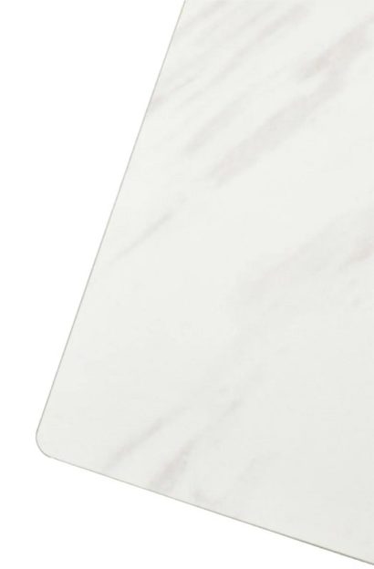 Стол FONDI 180 MARBLES KL-99 Белый мрамор матовый, итальянская керамика/ черный каркас — фото 8
