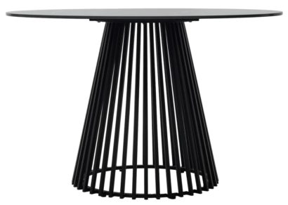 Стол ТЕРНИ (TERNI) 120 ЧЕРНЫЙ МРАМОР (MATT BLACK MARBLE SOLID CERAMIC), керамика/ ЧЕРНЫЙ, ®DISAUR — фото 2