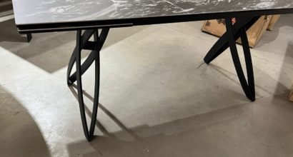 Стол PALERMO 180 TL-128 Испанская керамика черный контрастный мрамор / черный каркас — фото 4