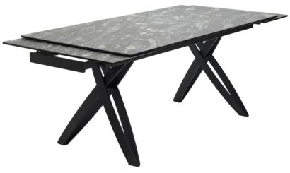 Стол PALERMO 180 TL-128 Испанская керамика черный контрастный мрамор / черный каркас — фото 9