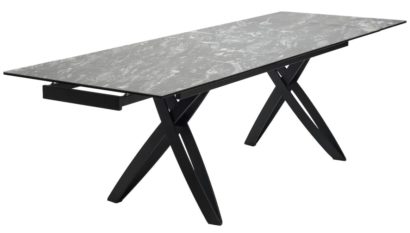 Стол PALERMO 180 TL-128 Испанская керамика черный контрастный мрамор / черный каркас — фото 12