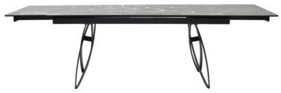 Стол PALERMO 180 TL-128 Испанская керамика черный контрастный мрамор / черный каркас — фото 10