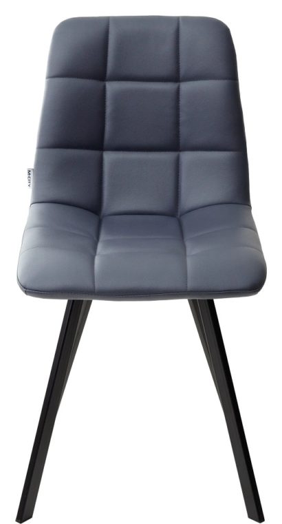 Стул CHILLI SQUARE HK017-09 серо-черничный, PU/ черный каркас — фото 4