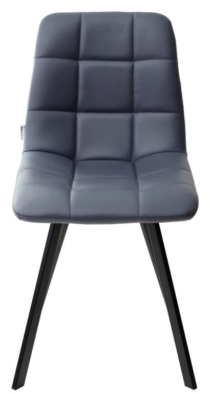 Стул CHILLI SQUARE HK017-12 серый джинсовый, PU/ черный каркас — фото 2