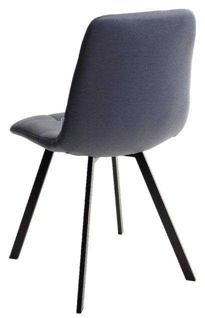 Стул CHILLI SQUARE HK017-12 серый джинсовый, PU/ черный каркас — фото 3