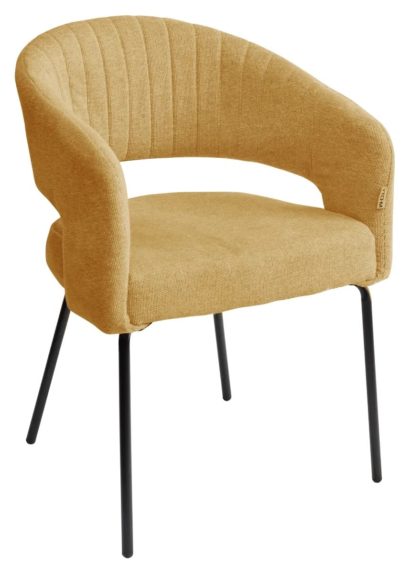 Стул SNUG WZ2042-05 горчичный фактурный велюр / черный каркас — фото 1