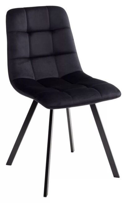 Стул CHILLI SQUARE BLUVEL-19 BLACK, велюр — фото 1