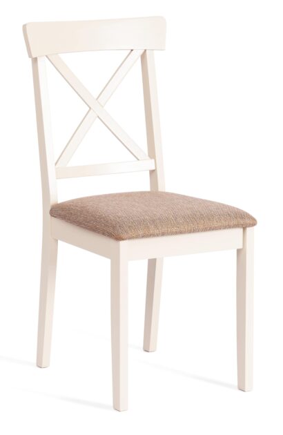 Стул Гольфи 2/ Golfi 2 дерево гевея, 45*51*94, ivory white, ткань кор.-зол. (1505-9) — фото 1