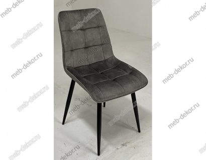 СТУЛ CHIC PK6015-02 (VBP202) АНТИЧНЫЙ ТЕМНО-СЕРЫЙ, ВЕЛЮР — фото 2