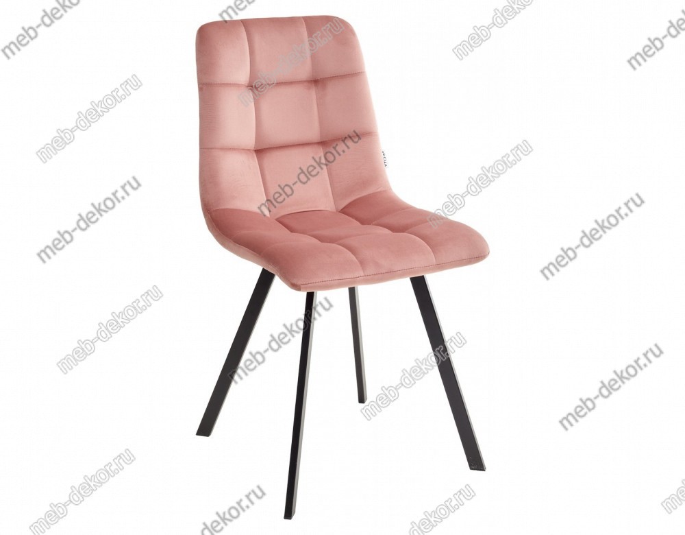 СТУЛ CHILLI SQUARE BLUVEL-52 PINK, ВЕЛЮР