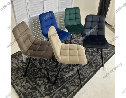 Стул CHILLI SQUARE BLUVEL86 NAVY BLUE, велюр — фото 2
