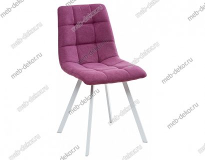 Стул CHILLI SQUARE UF860-15B сияющая орхидея, ткань/ белый каркас — фото 1