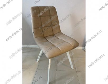 СТУЛ CHILLI SQUARE RU-09 СЕРО-БЕЖЕВЫЙ ВИНТАЖ, PU/ БЕЛЫЙ — фото 2