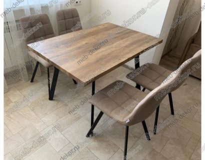 СТУЛ ЧИЛИ ПРОФИЛЬ (CHILLI SQUARE) RU-09 СЕРО-БЕЖЕВЫЙ ВИНТАЖ, PU — фото 3