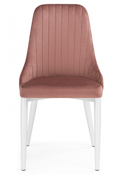 Стул на металлокаркасе Kora dark pink / white