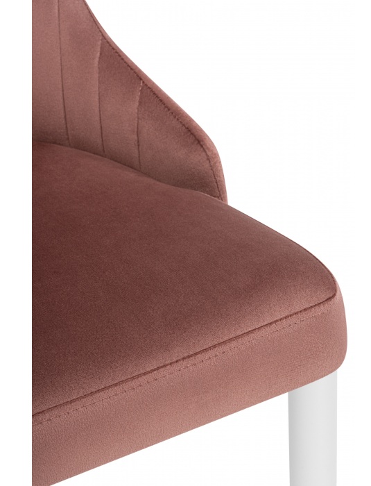 Стул на металлокаркасе Kora dark pink / white