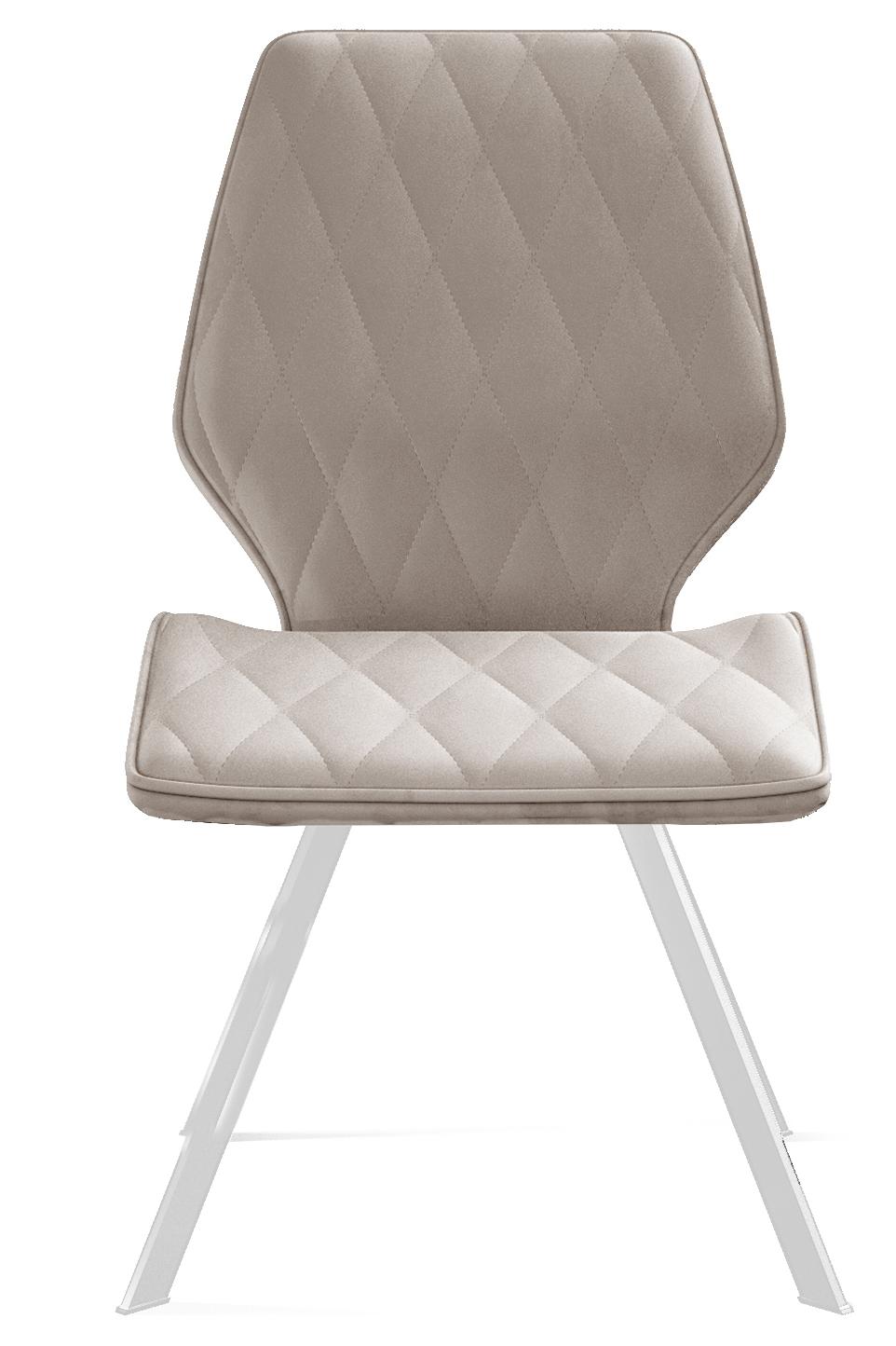 Стул DikLine 243 B03 BEIGE/ ножки белые