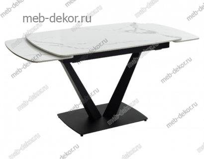 Стол ALATRI 120 SINTERED STONE GLOSS STATUARIO WHITE / BLACK — фото 6